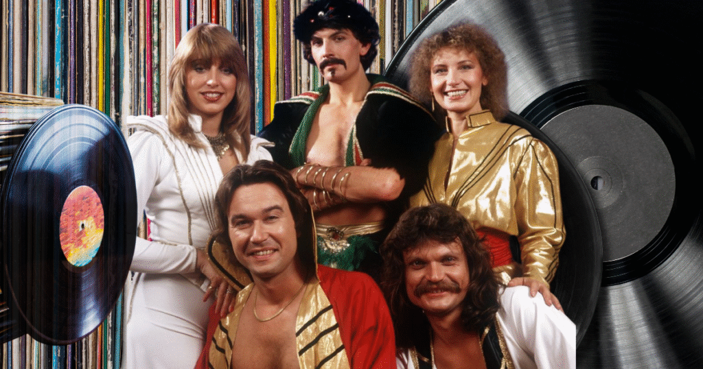 Banda Dschinghis Khan na radio que toca musica boa.