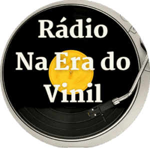 Logo oficial da Radi Na Era do Vinil, música boa e vinil.