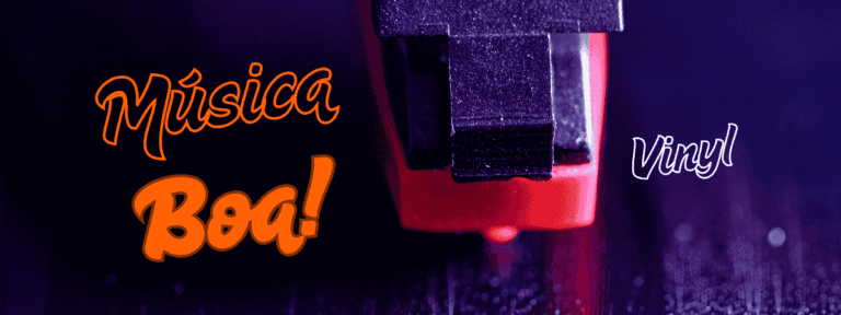 Banner com a imgaem de uma cápsula com agulha sobre um disco de vinil.