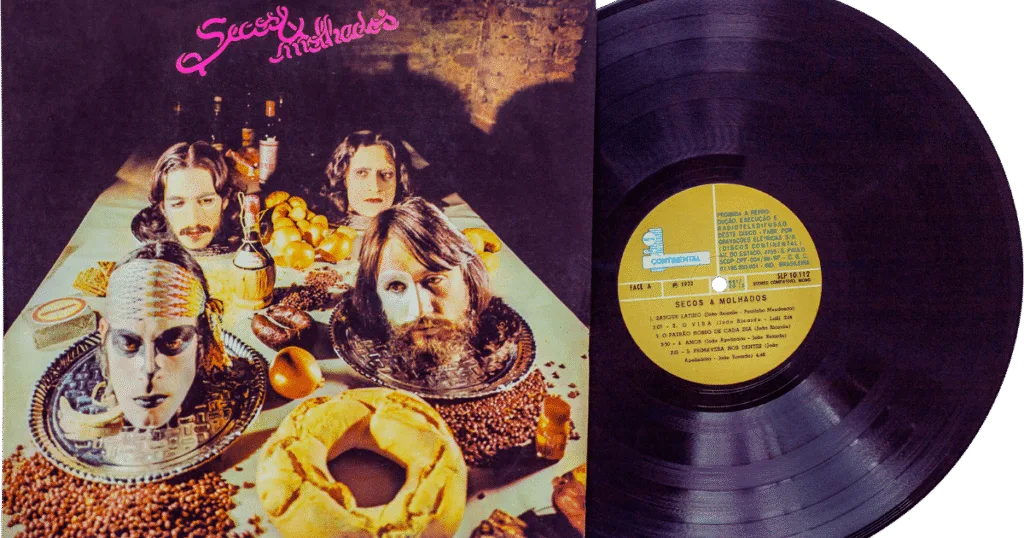 Capa do disco Secos e Molhados, parte importante dos Clássicos da MPB.